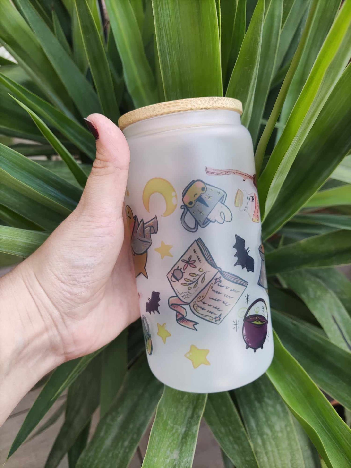 Tumbler/ Tasse en verre mignonne "Grabouille la grenouille"