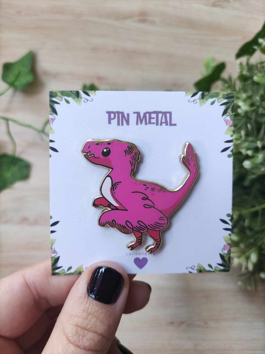 Pins metal dur pinkocera  petit dinosaure mignon rose grade A