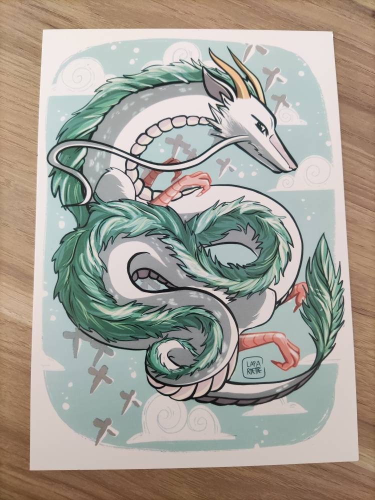 Print Haku de la rivière kawaii