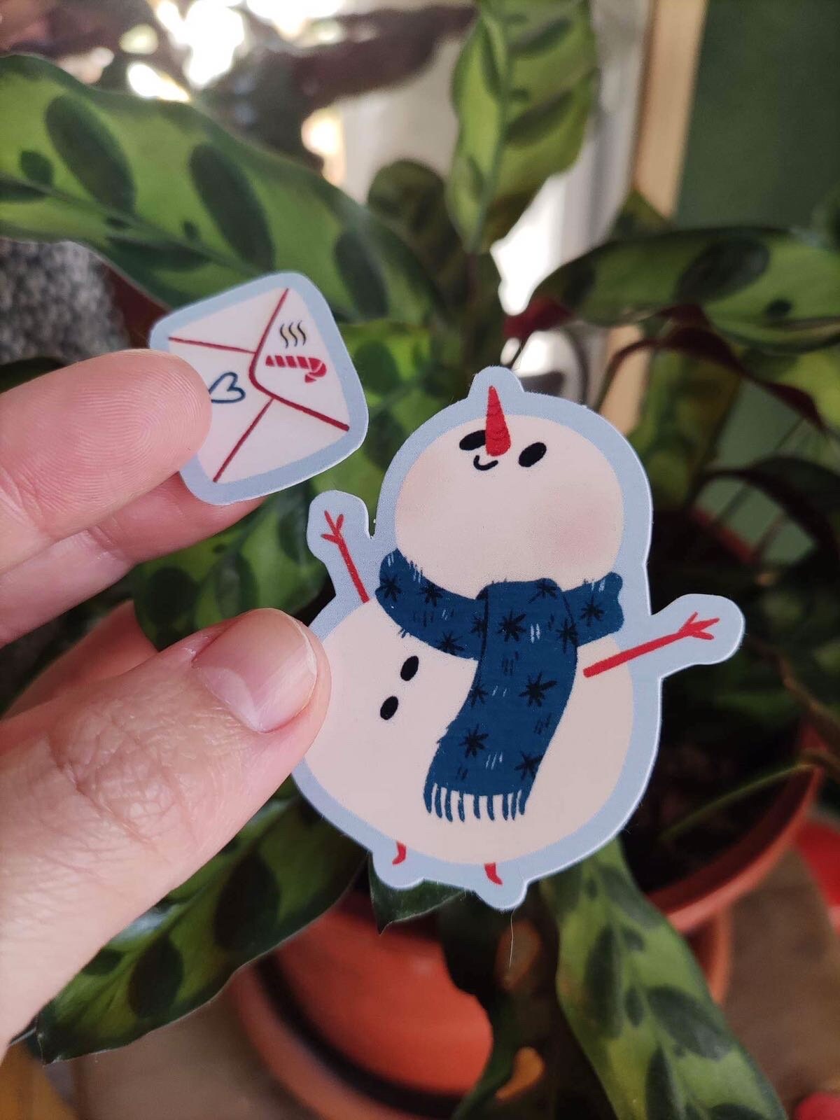 Sticker "Snowy" le bonhomme de neige duo de stickers mignons