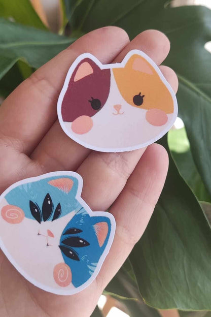 Lot de 3 stickers chats mignon