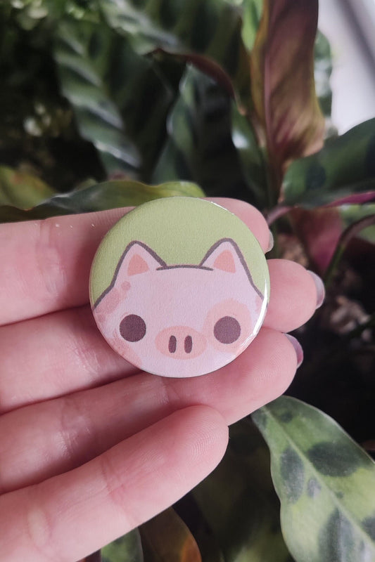 Badges cochon mignon vert, kawaii animal, décoration pour veste ou sac