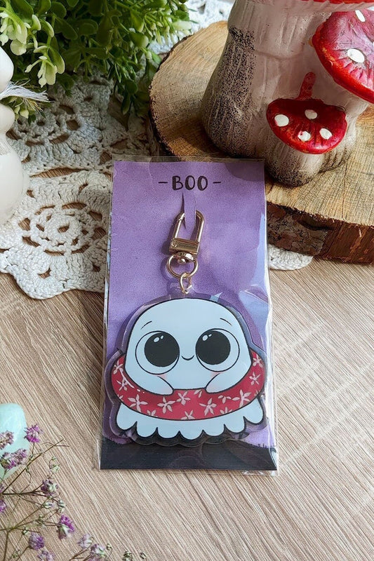 Porte clés "Boo" /petit fantome mignon / porte clés Halloween/ kawaii