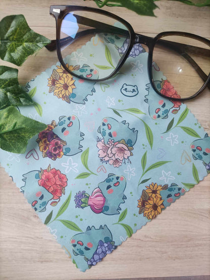 Adorable Chiffon Microfibre Pour Lunettes " Bulbi Fleurs"