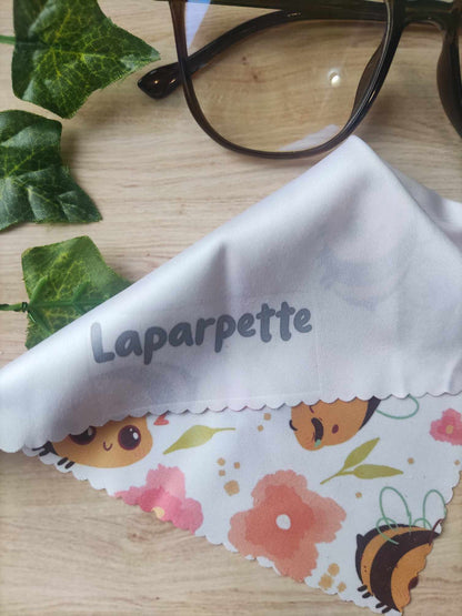 Adorable Chiffon Microfibre Pour Lunettes " Bee Happy" Abeilles kawaii